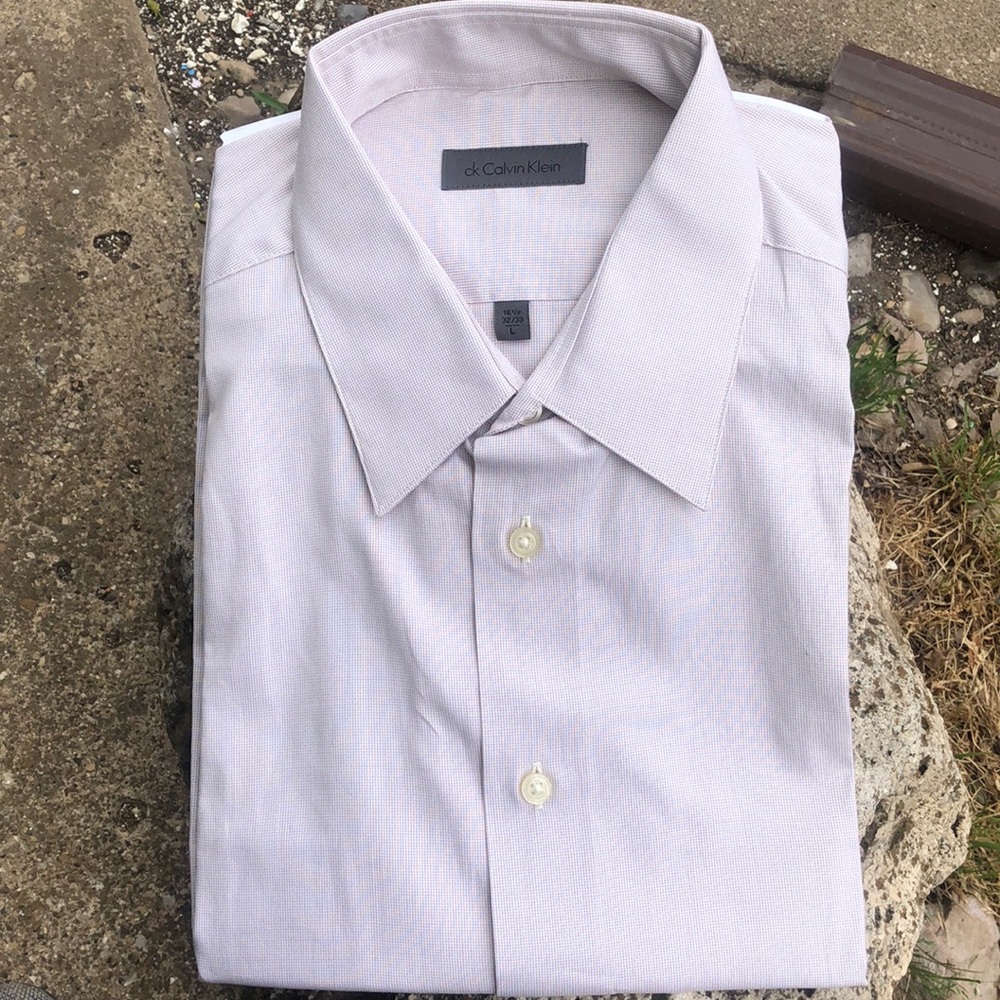 NWT CK Calvin Klein Large Long Sleeve Button Down Shirt
